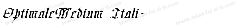 OptimaleMedium Itali字体转换